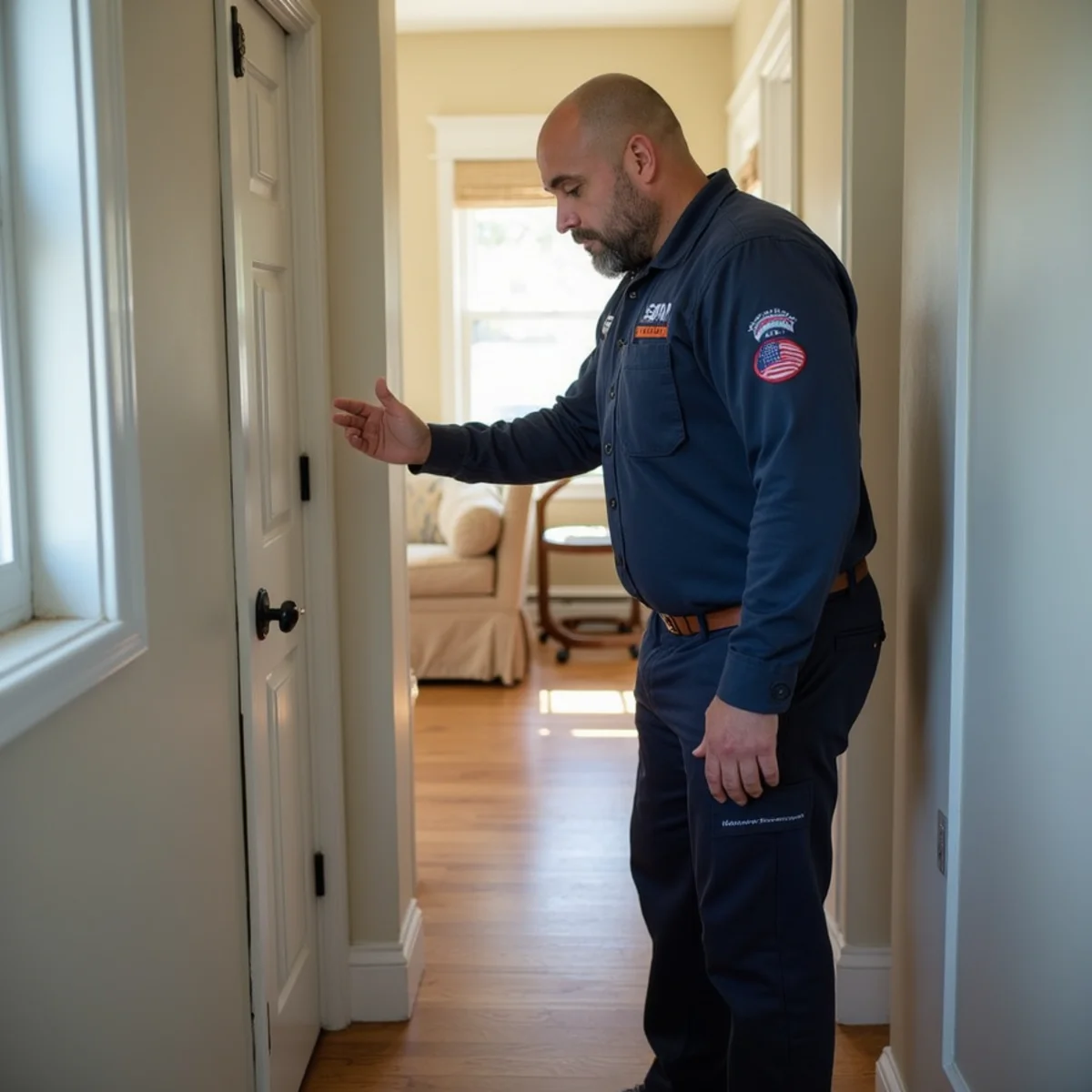 Homeowner noticing a musty odor near a baseboard weeks after a leak in a Saranap home near Concord