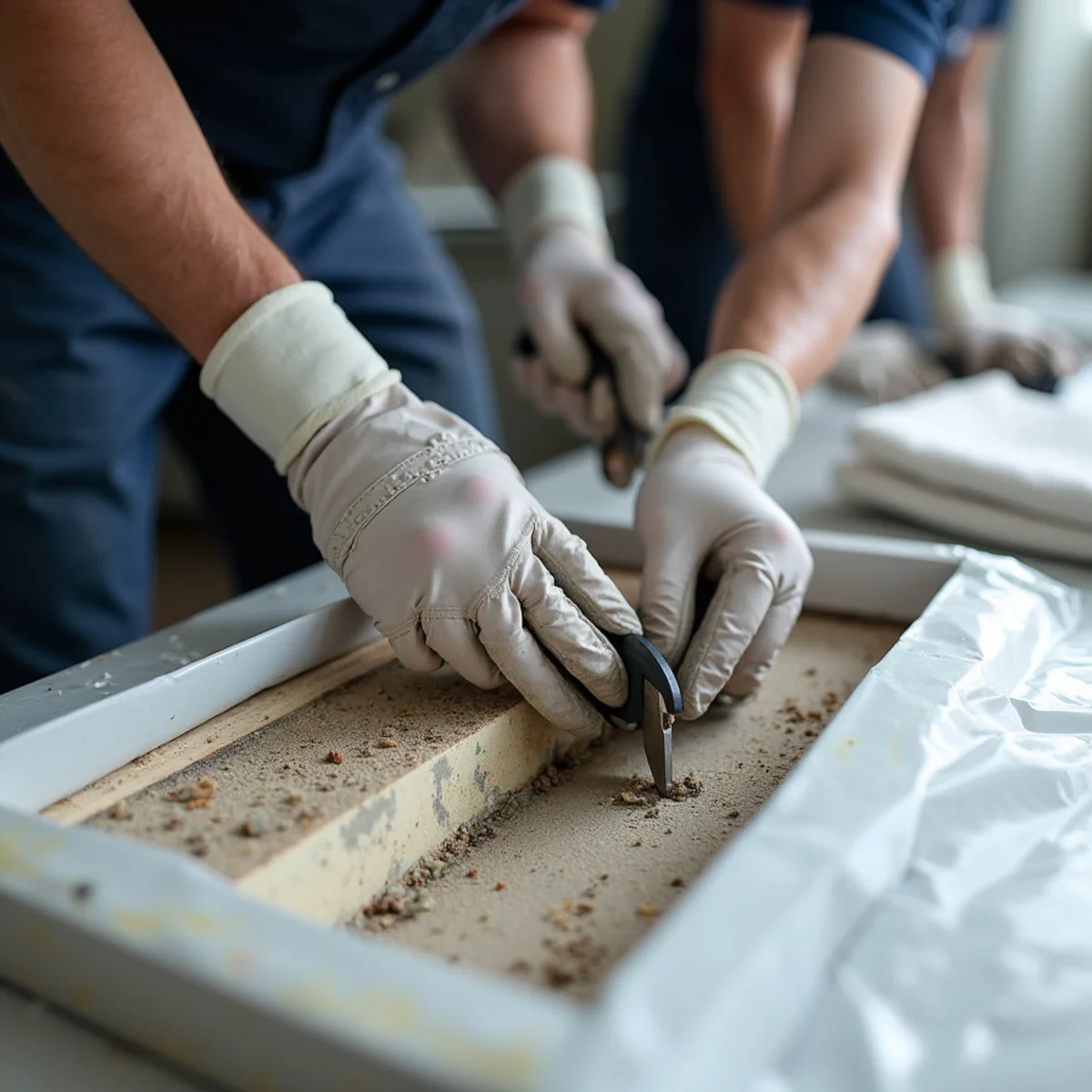 Mold Remediation in progress in a Concord, CA home by an IICRC-certified crew