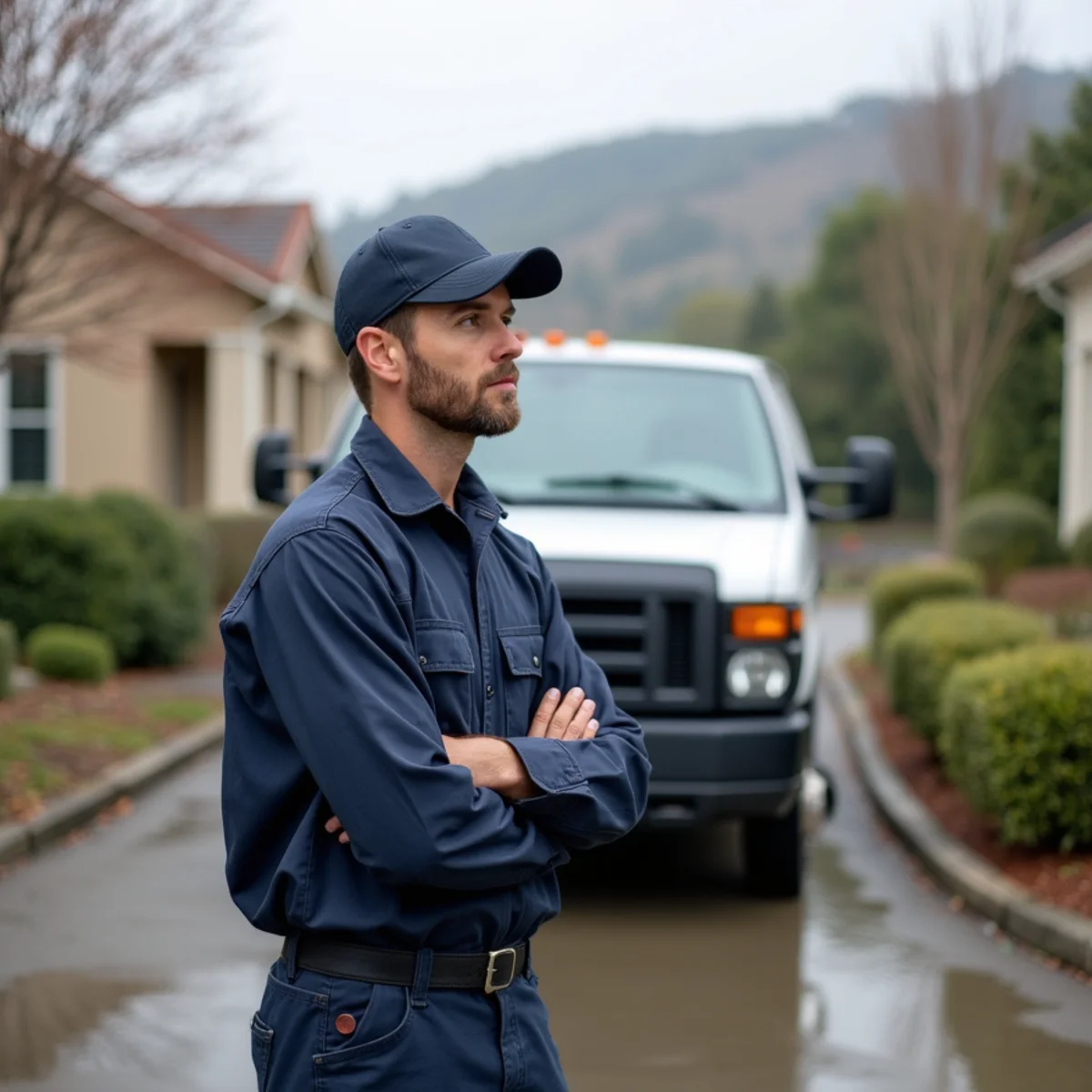Water damage restoration crew serving a custom estate at the base of Mt Diablo in Diablo, CA