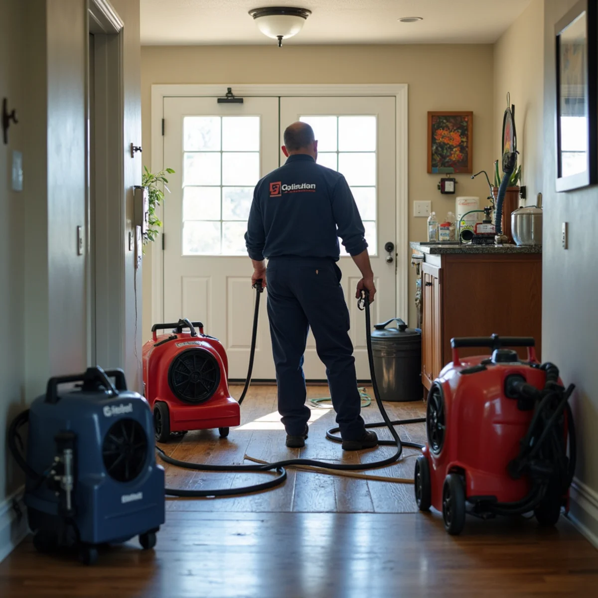 Water Concord technicians and equipment ready for water damage restoration in Concord, CA